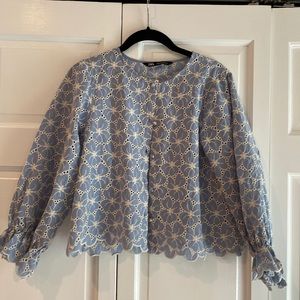 Zara button front short jacket.